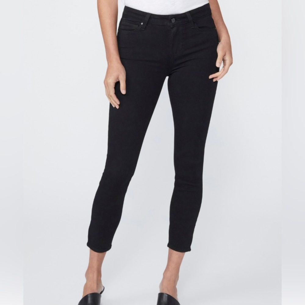 PAIGE vertigo crop skinny black jeans